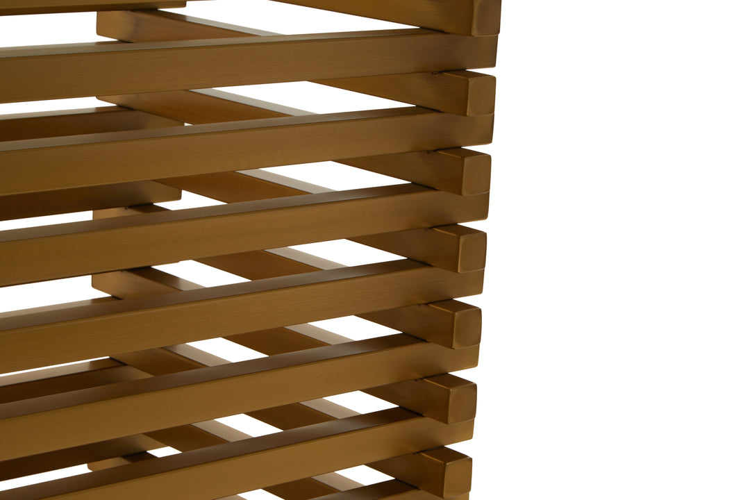 Pax Matte Gold Dining Table.