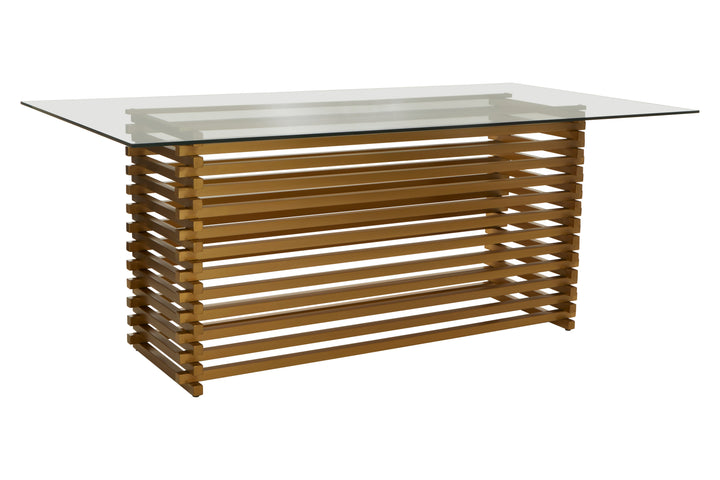 Pax Matte Gold Dining Table.
