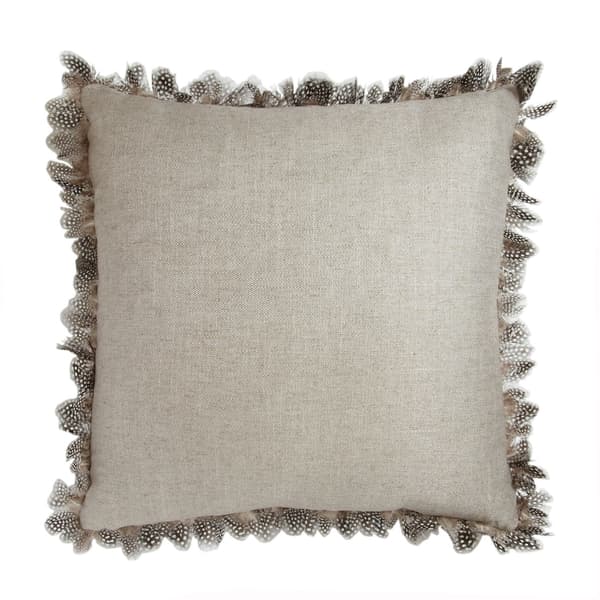 43Csh Ossington Linen Fb Guinea Feather P, Sustainable Feather, Cushion, 43cm x 43cm, Linen/Guinea - Andrew Martin