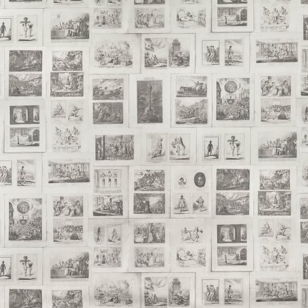 Parody, Wallpaper, Black/Light Neutral/White - Andrew Martin