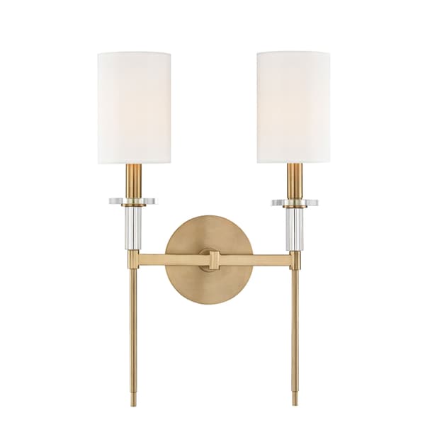 Amherst Wall Light Double, Wall Light, Aged Brass - Andrew Martin