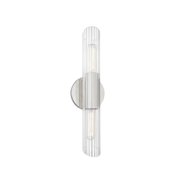 Cecily Wall Light Nickel, Wall Light, Small, Polished Nickel - Andrew Martin