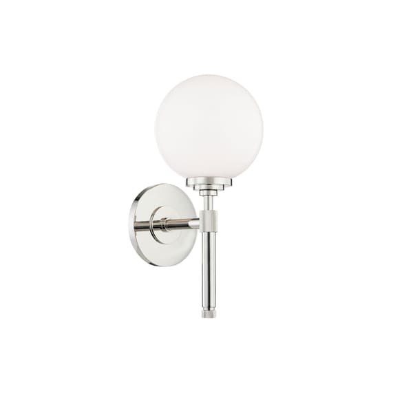 Bowery Orb Wall Light Nickel, Wall Light, Polished Nickel - Andrew Martin