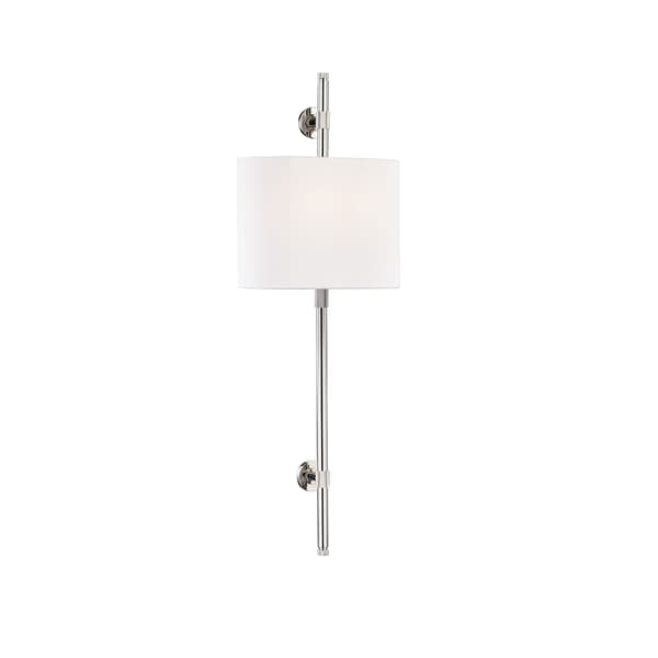 Bowery Wall Light Nickel, Wall Light, Polished Nickel - Andrew Martin