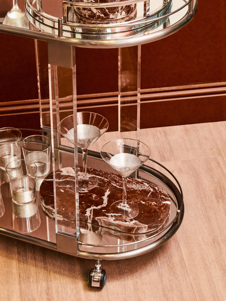 Pax Drinks Trolley in Metallic Frame
