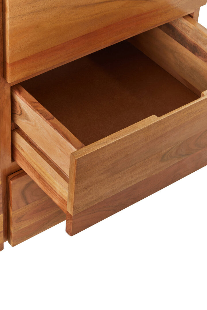 Flamingo 3 Door White Marble Side Board