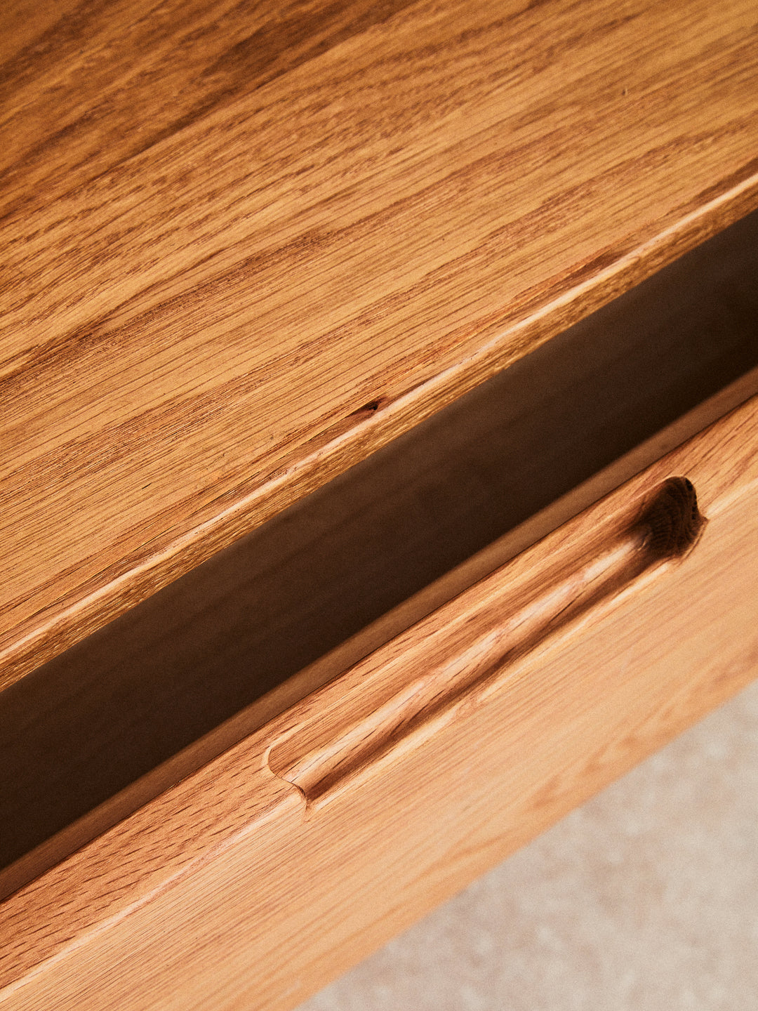 Pigeon 2 Door Natural Rattan And Oak Cabinet