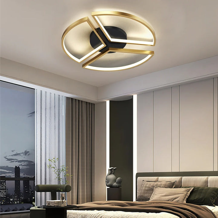 Geometric Semi Flush Mount LED Ceiling Light