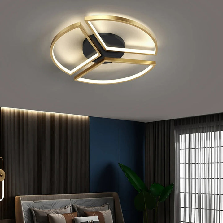 Geometric Semi Flush Mount LED Ceiling Light