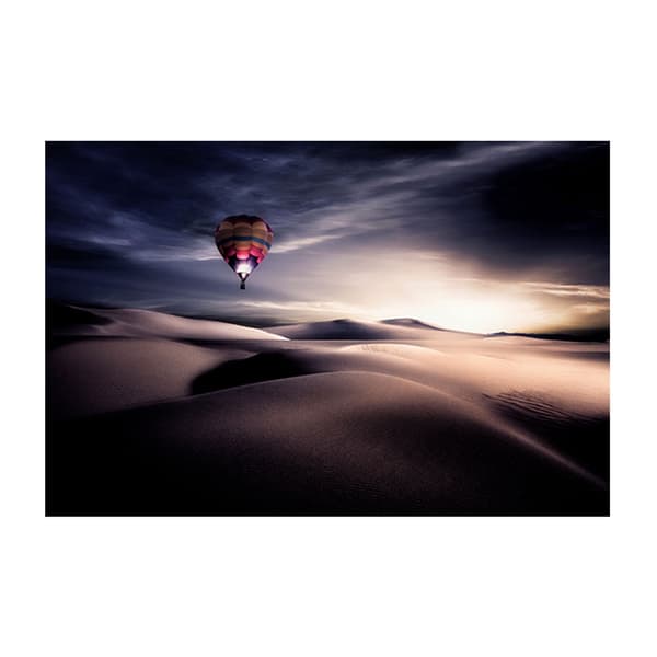 Desert Balloon, Plexiglass Artwork, 120cm x 80cm, Blue/Multicoloured - Andrew Martin