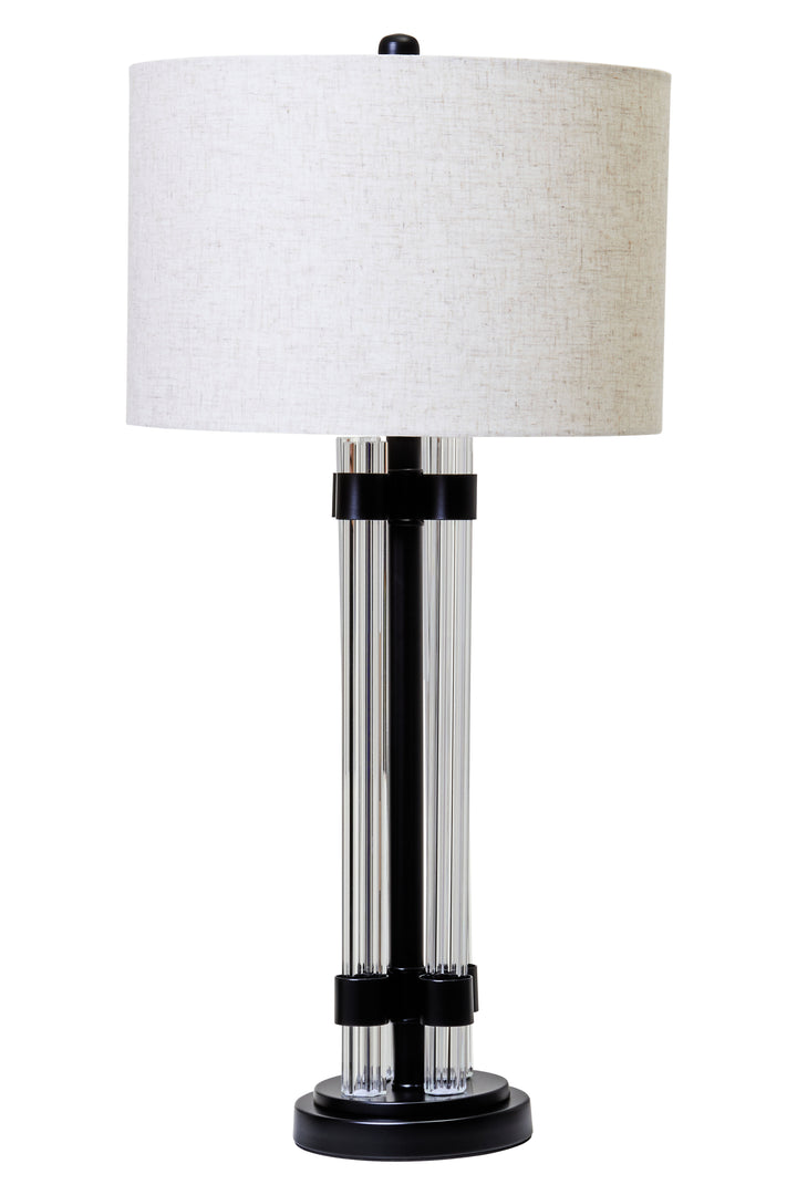 Sparky Matte Black and Ivory Table Lamp