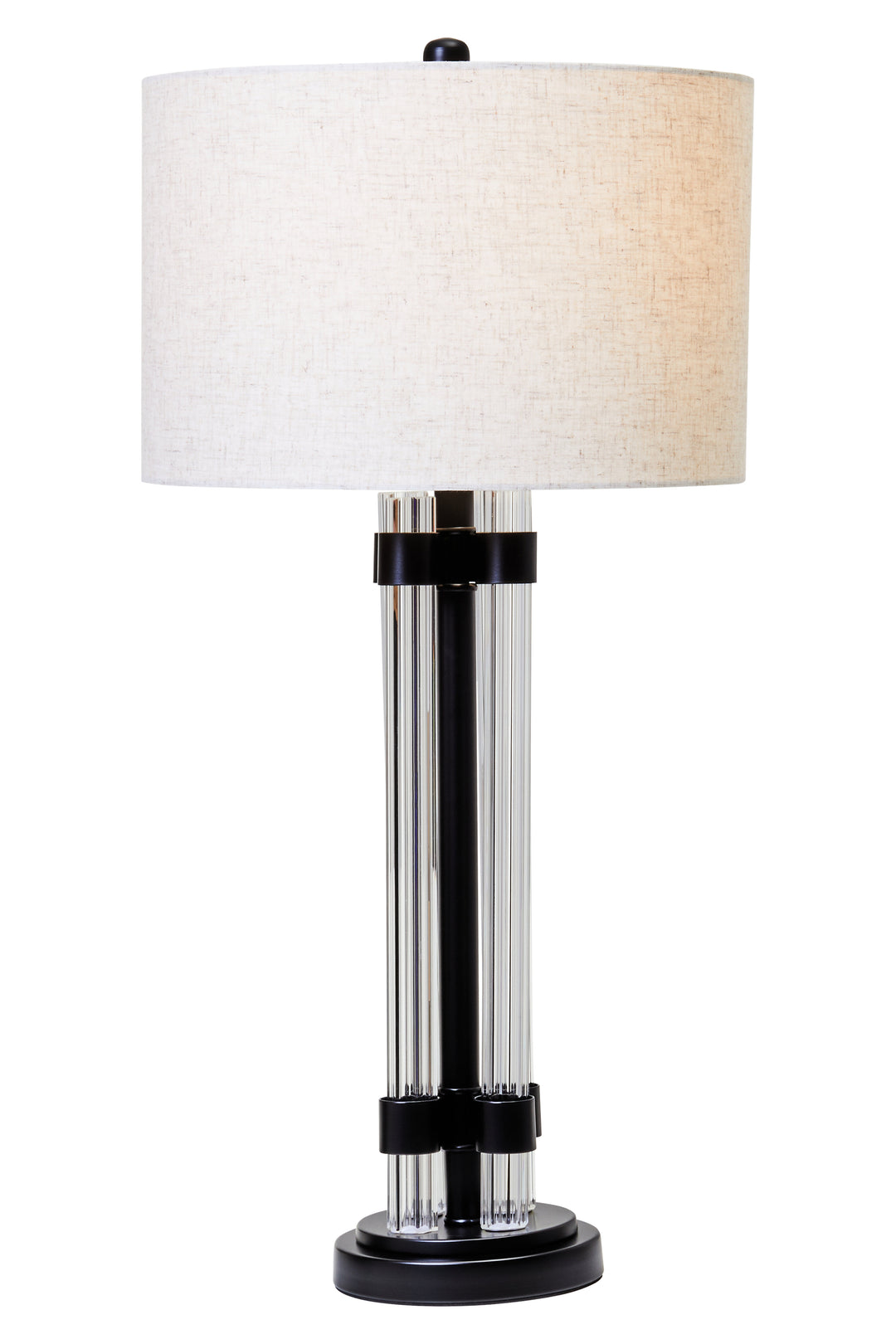 Sparky Matte Black and Ivory Table Lamp