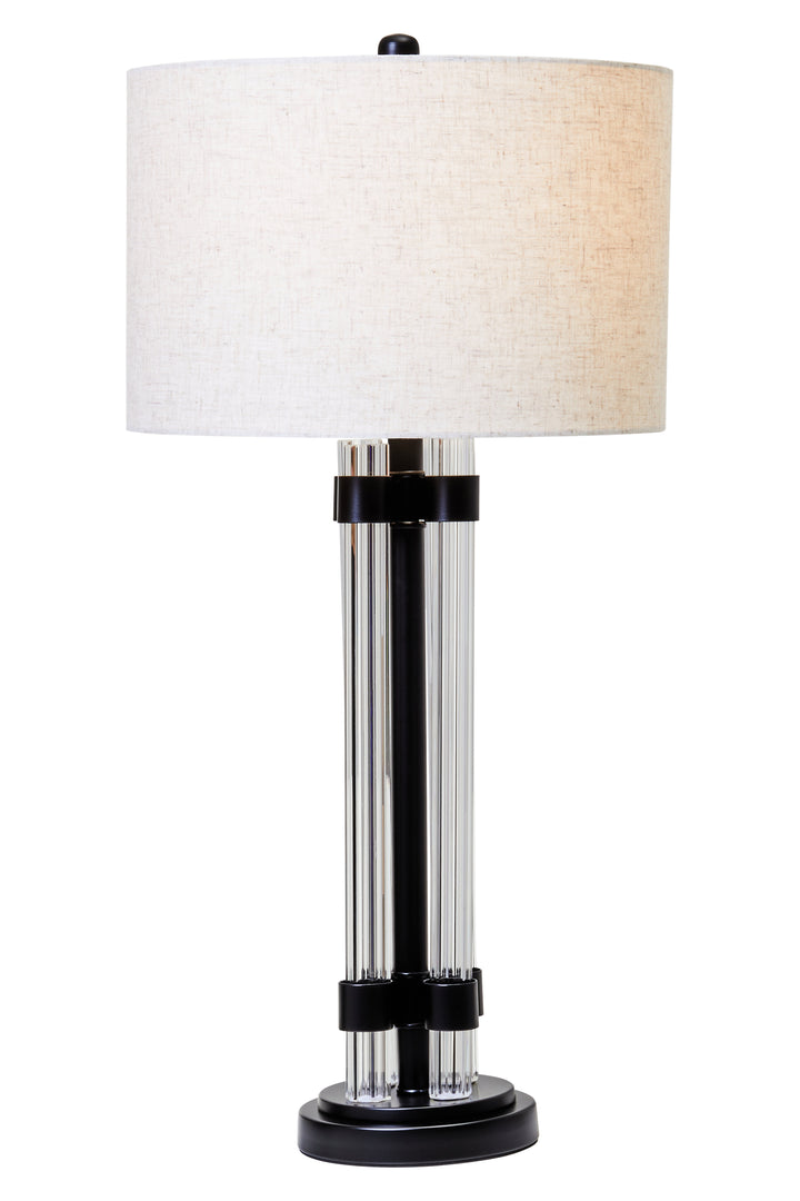 Sparky Matte Black and Ivory Table Lamp