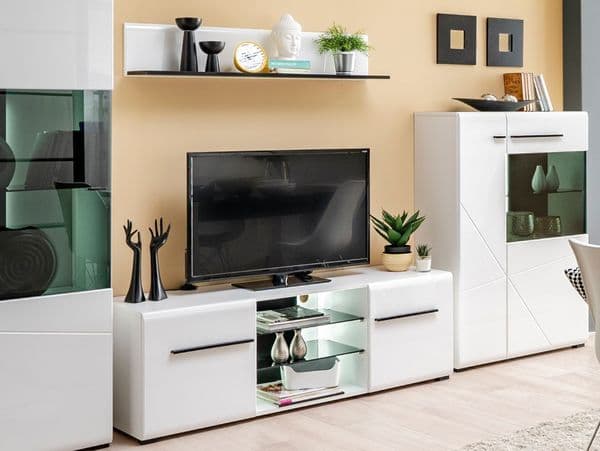 Rose White Large Tv Cabinet