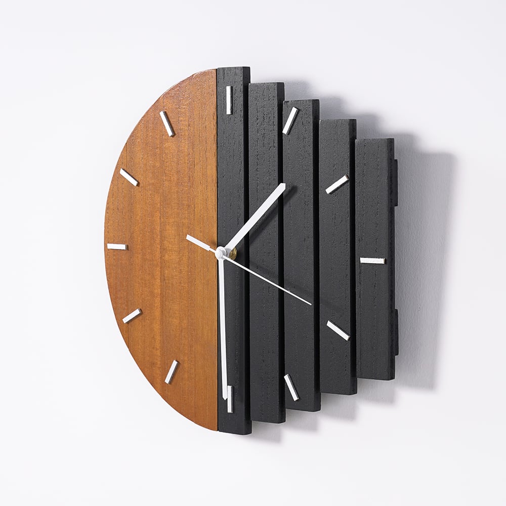 Abstract Wood Wall Clock_300mm