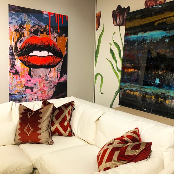 Lip Red 100X150 - Metal, 100cm x 150cm - Andrew Martin