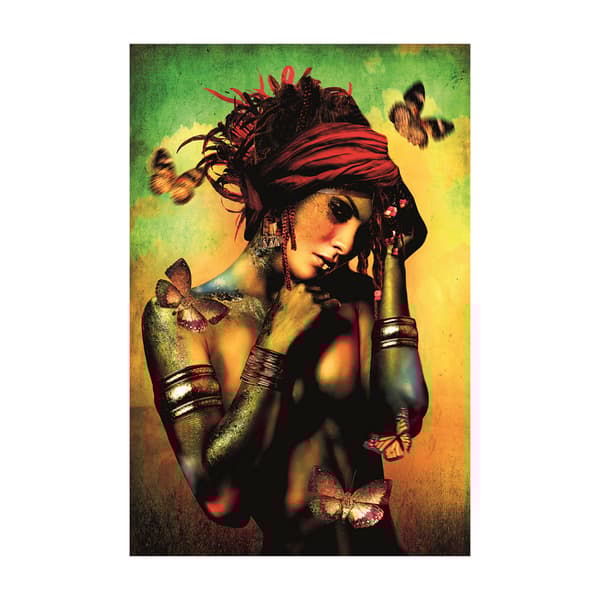 Butterfly Kiss Portrait, Plexiglass Artwork, 100cm x 150cm - Andrew Martin