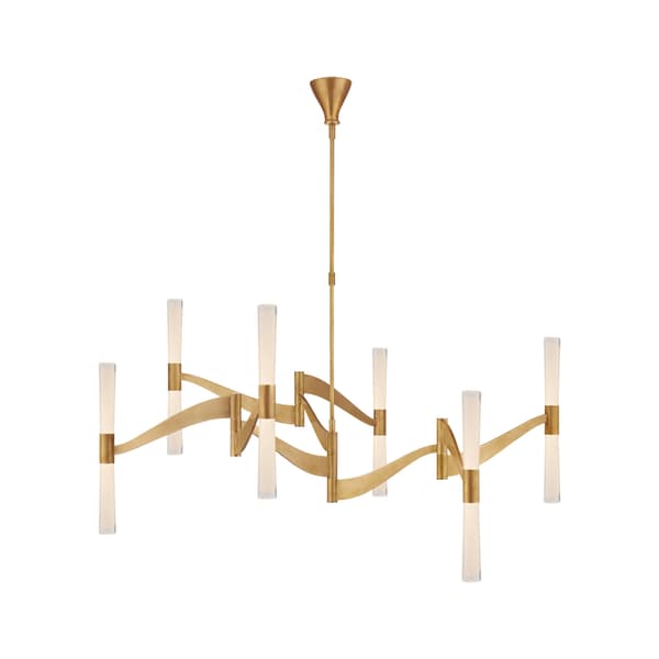 Brenta Grande Chandelier Brass, Chandelier, Hand-Rubbed Antique Brass - Andrew Martin
