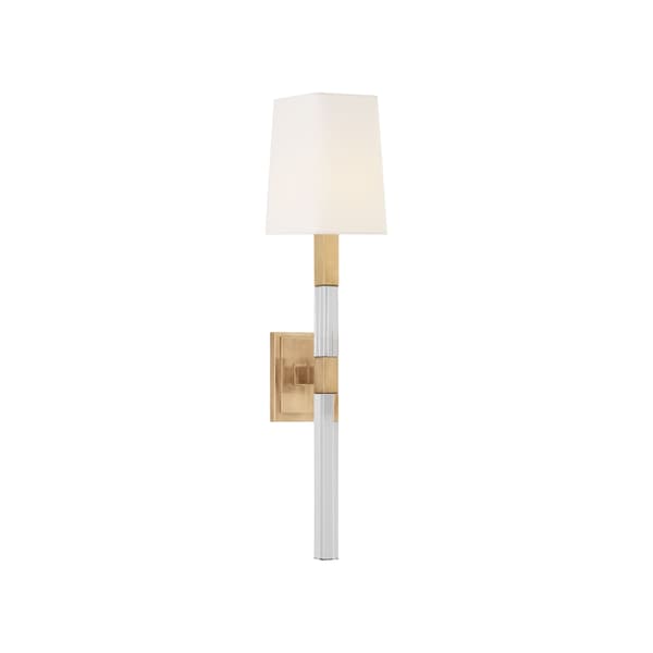 Reagan Wall Light Brass, Wall Light, Medium, Antique-Burnished Brass/Crystal - Andrew Martin