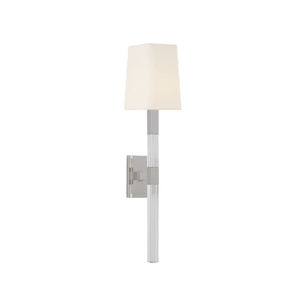 Reagan Wall Light Nickel, Wall Light, Medium, Polished Nickel/Crystal - Andrew Martin