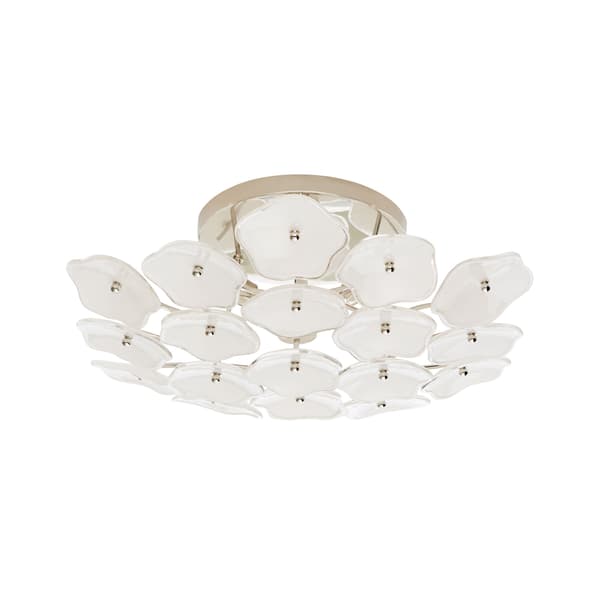 Leighton Flush Nickel, Ceiling Light, Polished Nickel - Andrew Martin
