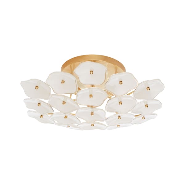 Leighton Flush Brass, Ceiling Light, Soft Brass - Andrew Martin