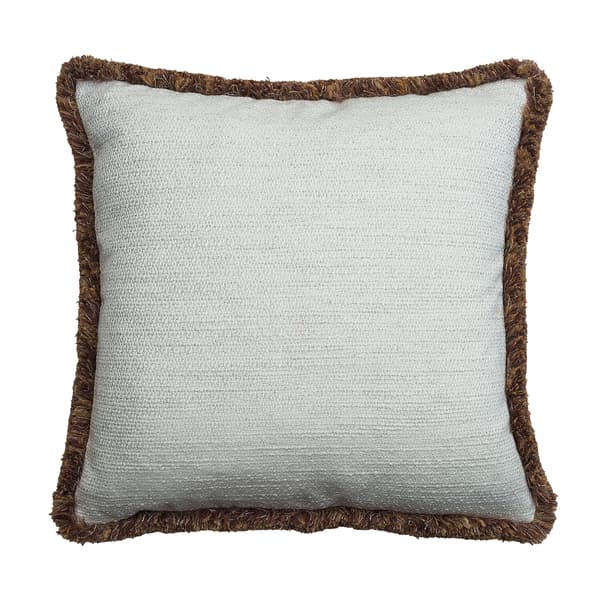 Albany Linen / Amaretto, Sustainable Feather, Cushion, Brown/Light Neutral/White - Andrew Martin