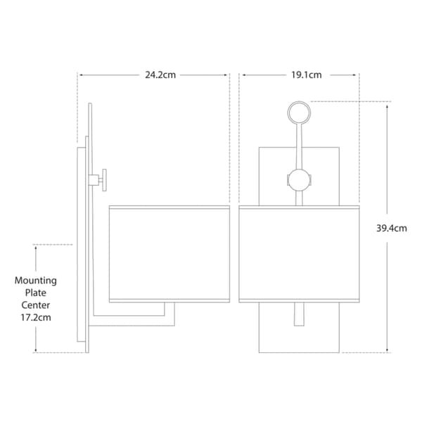 Aspen Wall Light, Wall Light, Black - Andrew Martin
