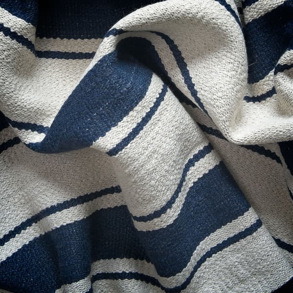 Mountain Stripe Navy, Cig And Match, Fabric - Andrew Martin