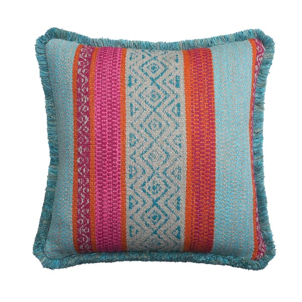 Pampas Teal, Sustainable Feather, Cushion, 55cm x 55cm - Andrew Martin