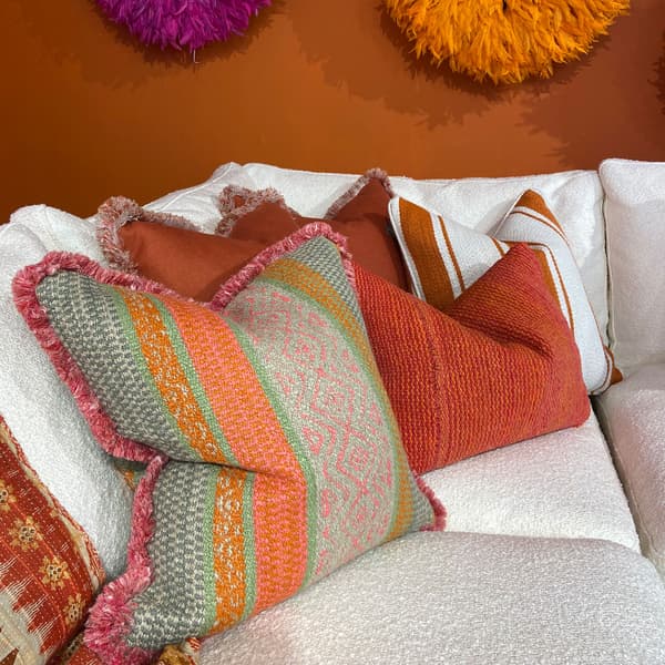 Pampas Pink, Sustainable Feather, Cushion, 55cm x 55cm - Andrew Martin