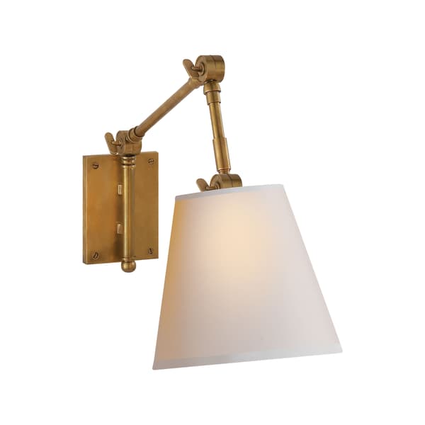 Graves Wall Light Brass, Wall Light, Hand-Rubbed Antique Brass - Andrew Martin