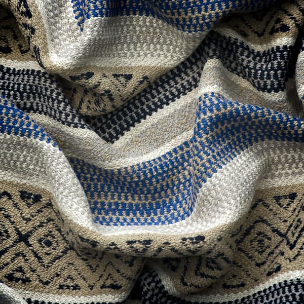 Pampas Indigo, Cig And Match, Fabric - Andrew Martin