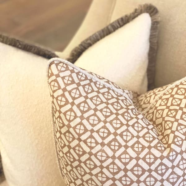 Audley Almond, Sustainable Feather, Cushion - Andrew Martin