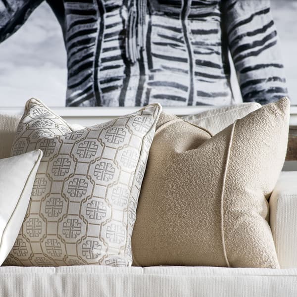 Allegra Natural, Sustainable Feather, Cushion, 55cm x 55cm - Andrew Martin