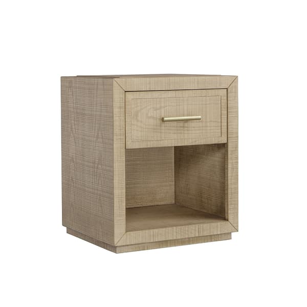 Raffles 1 Drawer Bedside Table Natural, Small Bedside Table, Small - Andrew Martin