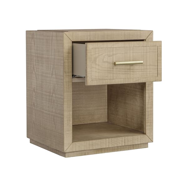 Raffles 1 Drawer Bedside Table Natural, Small Bedside Table, Small - Andrew Martin