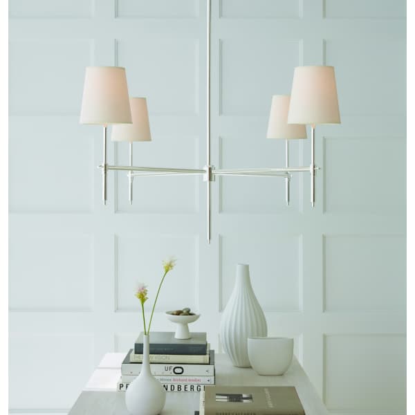 Bryant Chandelier Nickel, Chandelier, Polished Nickel - Andrew Martin