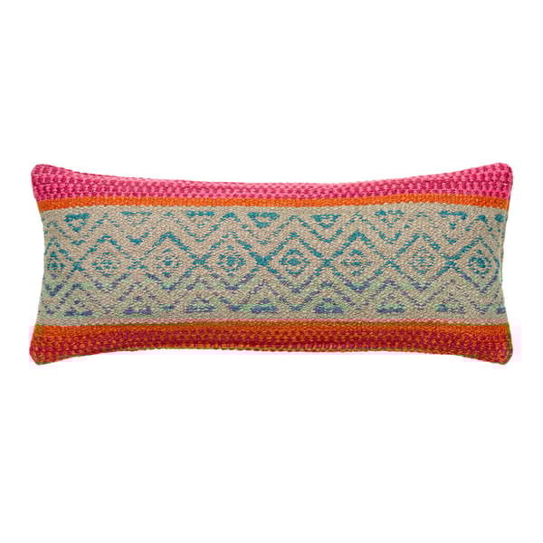 Pampas Teal, Sustainable Feather, Rectangle Cushion, 22CM X 54CM - Andrew Martin