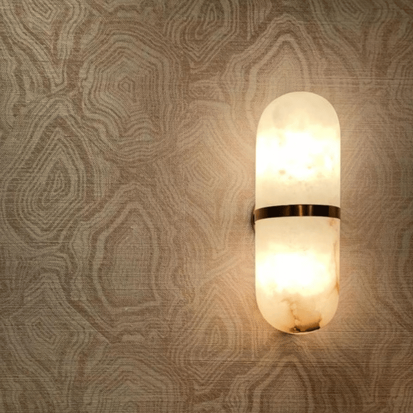 Melange Capsule Wall Light Brass, Wall Light, Antique-Burnished Brass - Andrew Martin