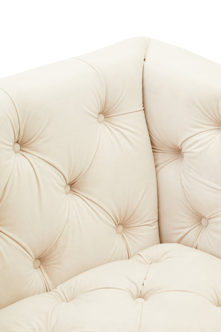 Parrot 2 Seat Ivory Fabric Sofa