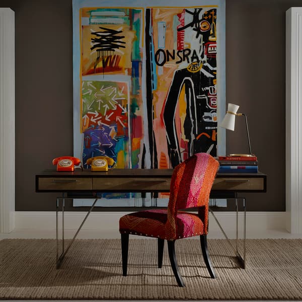 Clarkson Table Lamp Black, Desk Lamp, Antique Brass/Black - Andrew Martin