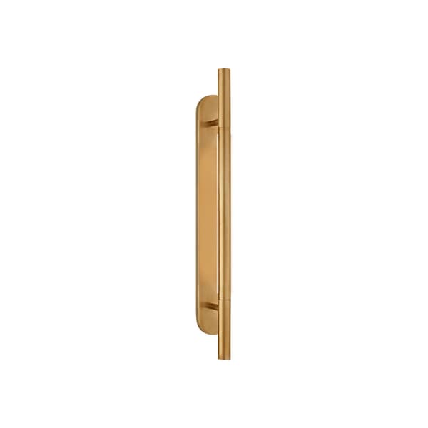 Rousseau Single Wall Light Brass, Wall Light, Medium, Antique-Burnished Brass/Crystal - Andrew Martin