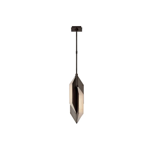 Ophelion Pendant  Bronze, Pendant Light, Bronze & Alabaster - Andrew Martin