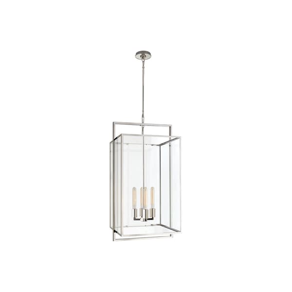 Halle Pendant Light Nickel, Pendant Light, Polished Nickel - Andrew Martin