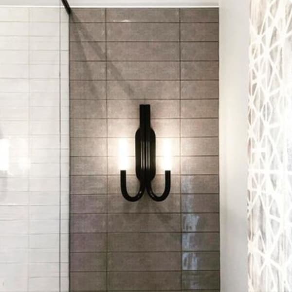 Rousseau Double Wall Light Bronze, Wall Light, Bronze / Crystal - Andrew Martin