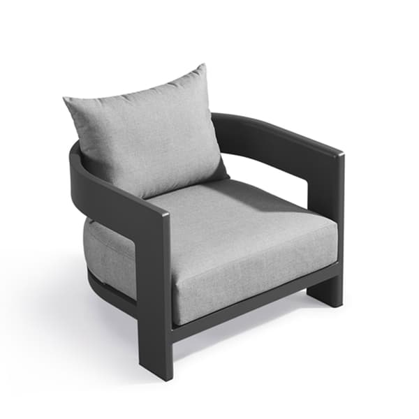 Caicos Chair Slate, Outdoor Armchair - Andrew Martin