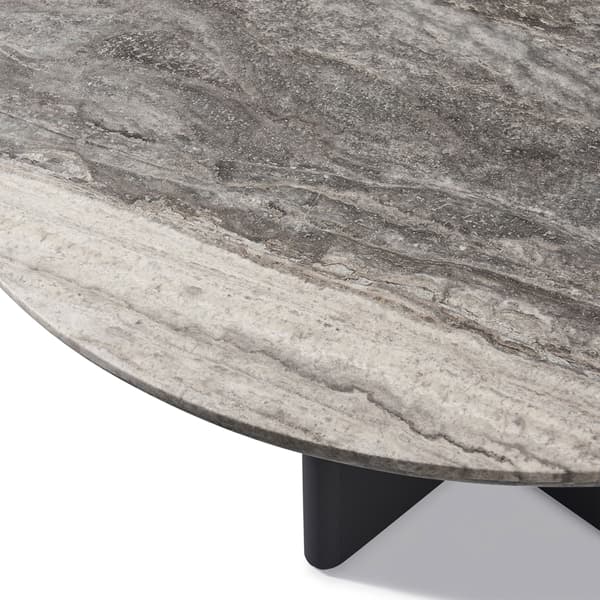 Caicos Round Dining Table Slate, Outdoor Round Dining Table, Dark Grey - Andrew Martin