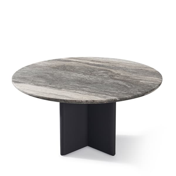Caicos Round Dining Table Slate, Outdoor Round Dining Table, Dark Grey - Andrew Martin