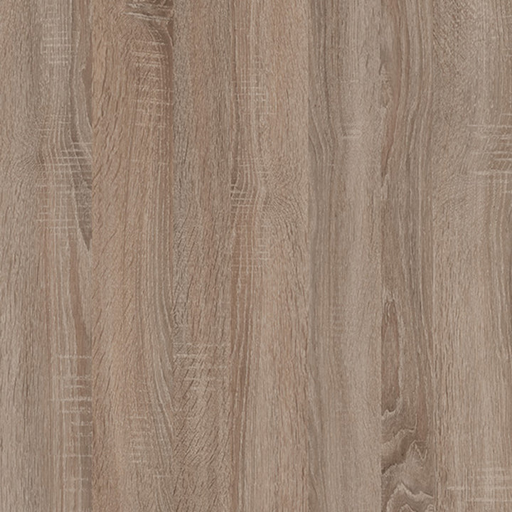 Chelsea Living Tall Glazed Narrow Display Unit (RHD) in White with a Truffle Oak Trim